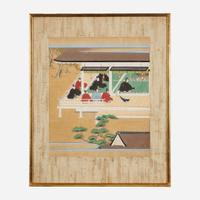 A group of seven Japanese Tosa school figural scenes 日本版画一组七件
