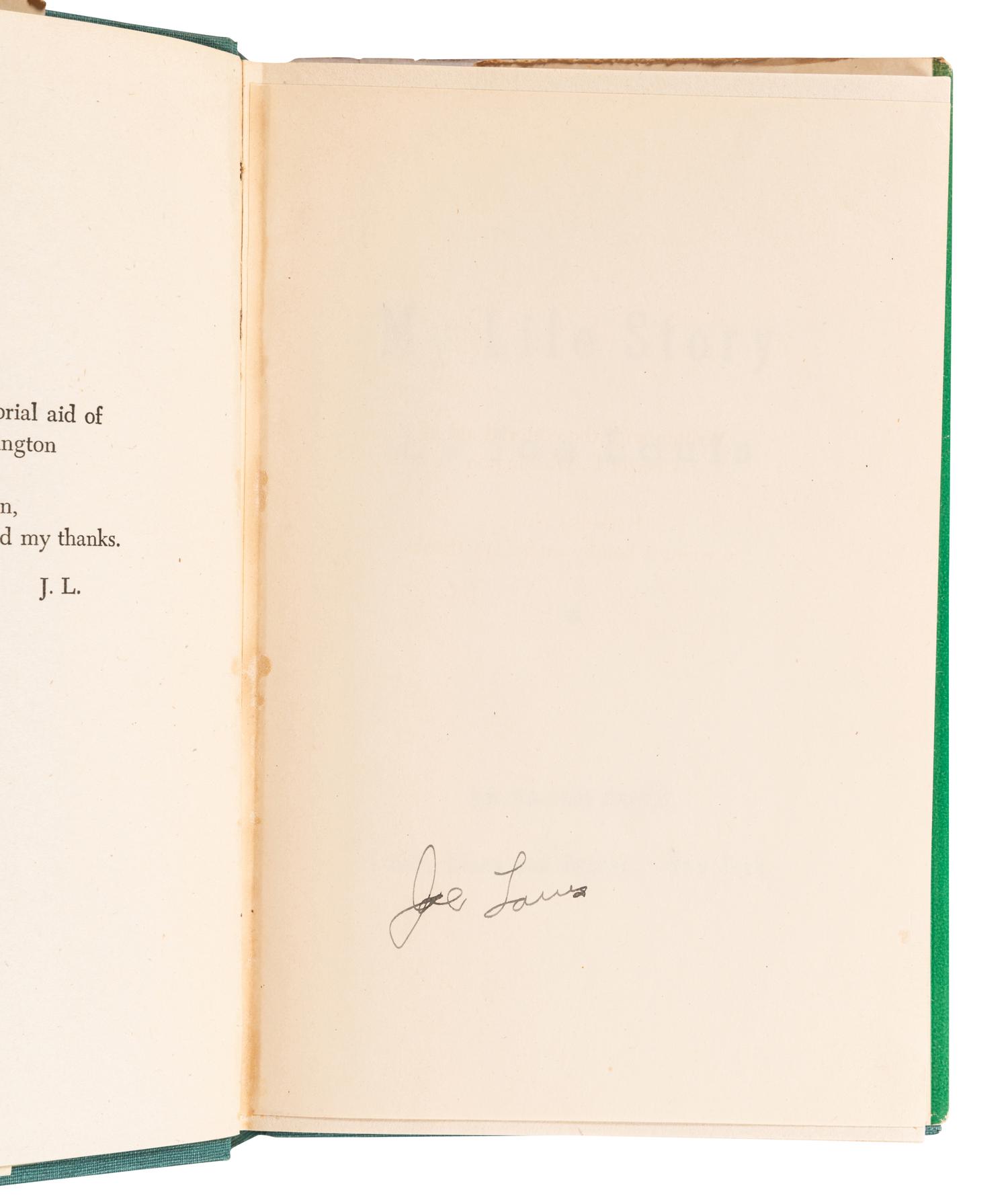 A 1947 First Edition of My Life Story Signed by Joe Louis (With Dust Jacket),