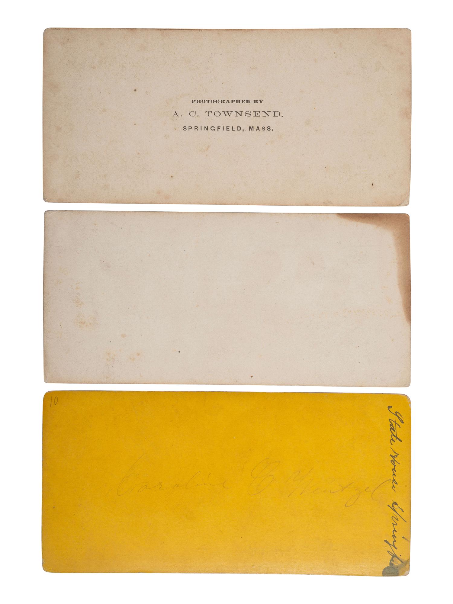 [LINCOLN, Abraham (1809-1865)]. The Lincoln funeral in SPRINGFIELD. 6 stereoviews featuring the procession and buildings draped in mourning.