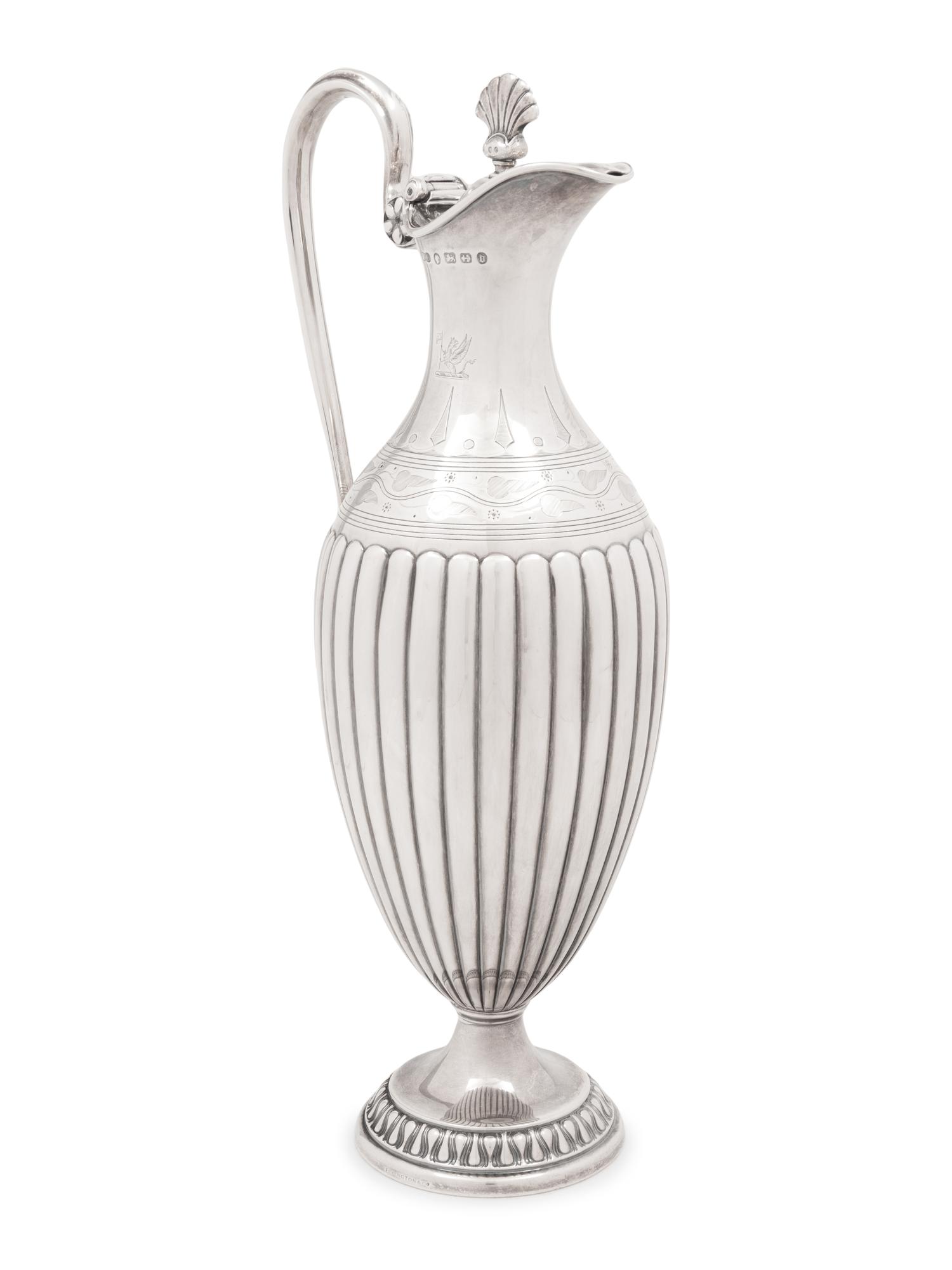 An English Silver Claret Jug