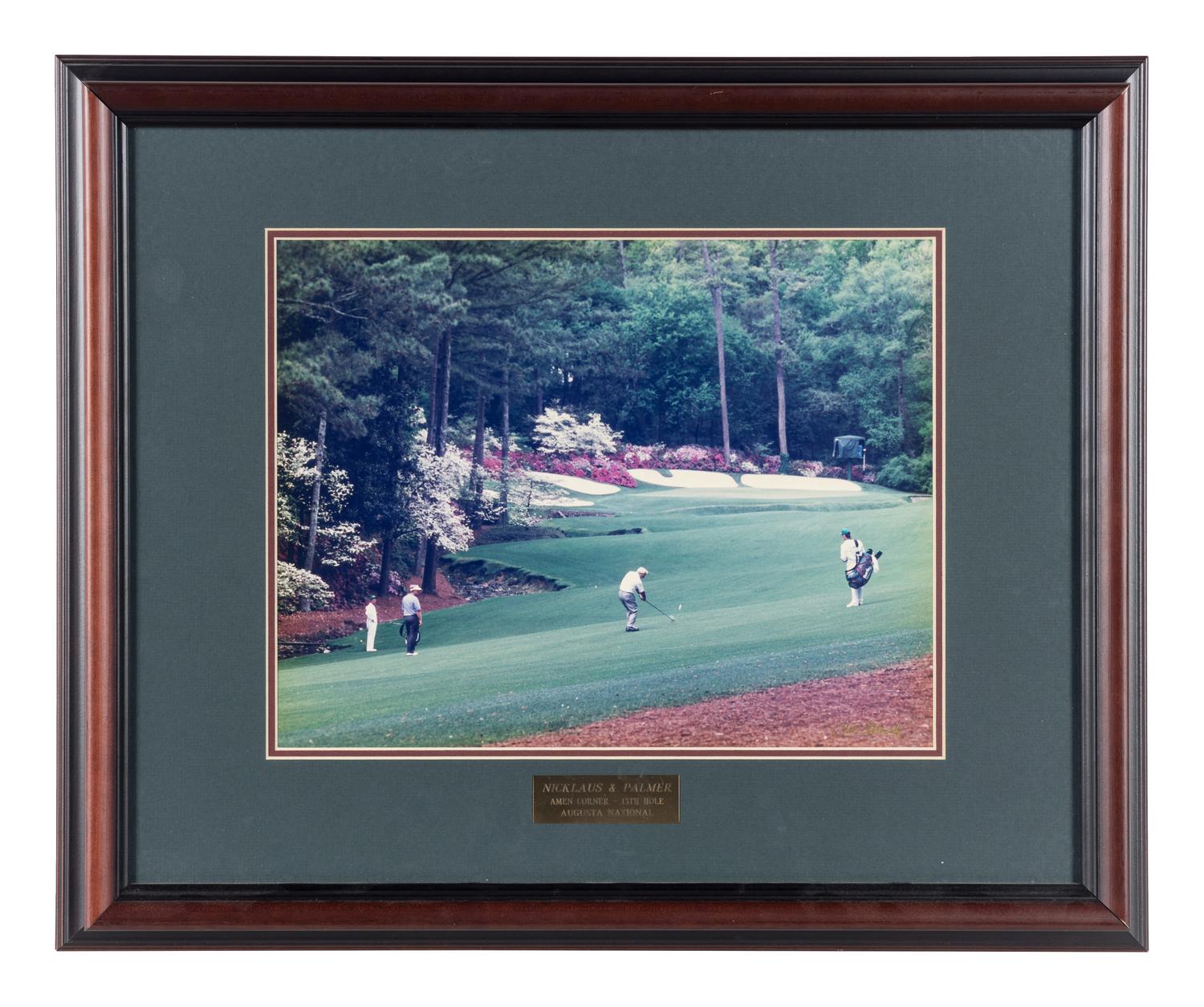 A Group of Arnold Palmer and Jack Nicklaus Displays Featuring Dual Signed Autograph 1962 U.S. Open Presentation
