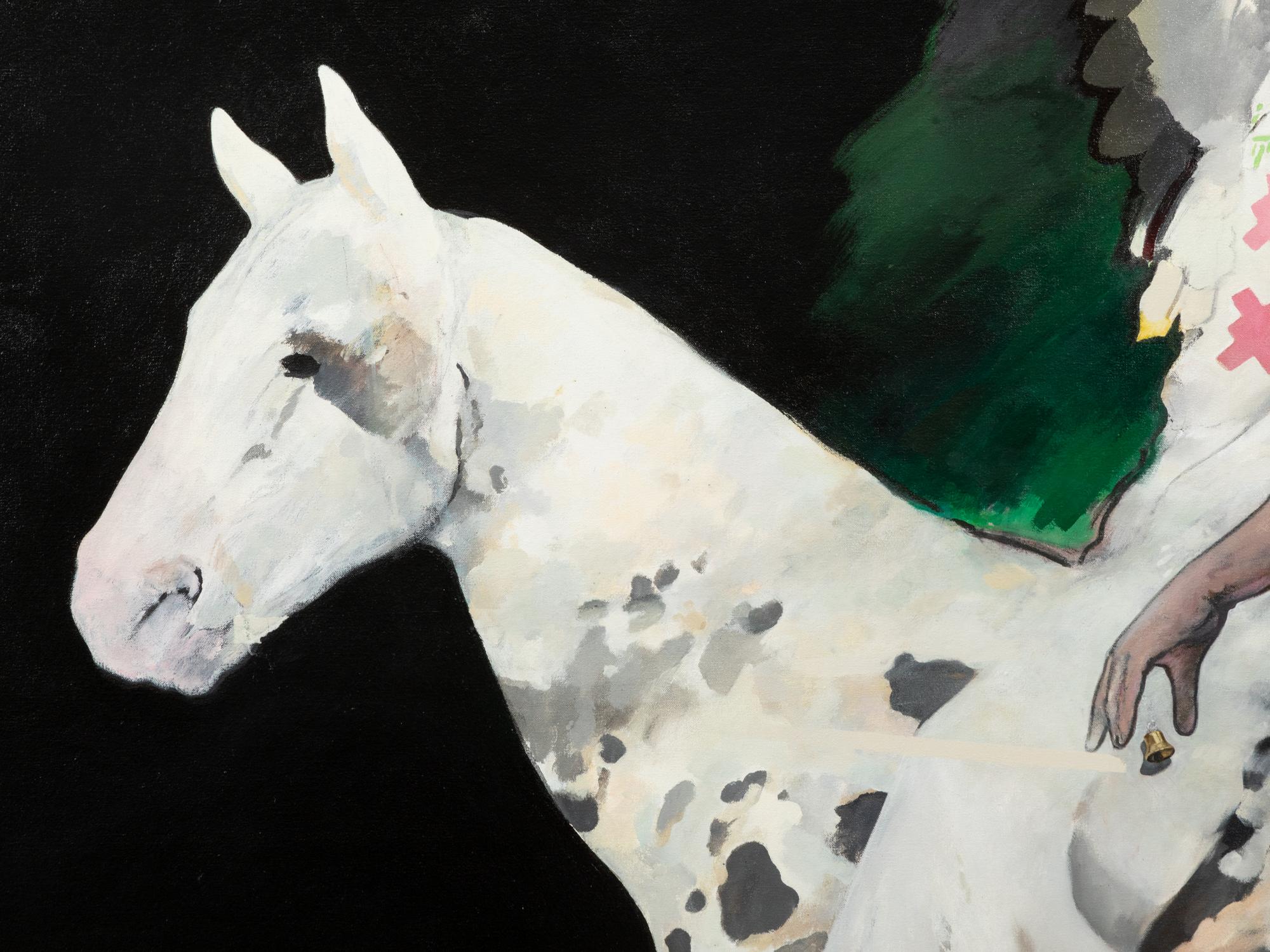 Indian on White Horse