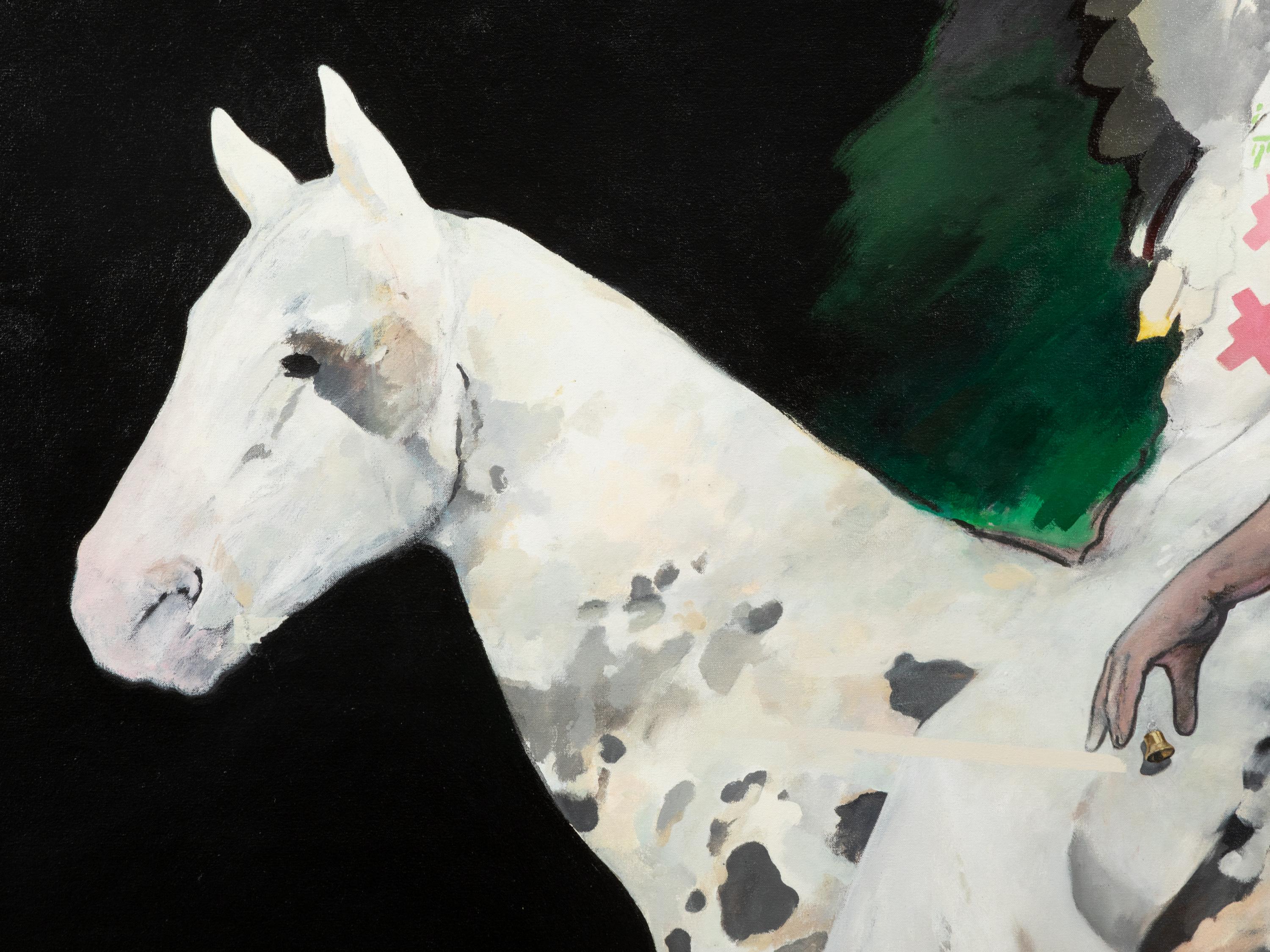 Indian on White Horse