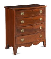 A Federal Style Inlaid Mahogany Bowfront Chest of Drawers