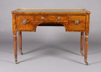A George III Mahogany Writing Desk, Height 30 3/4 x width 44 3/4 x depth 21 1/4 inches.