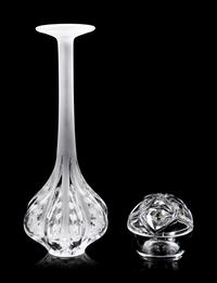 A Lalique Marie Claude Vase and a Floride Covered Box