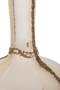 A Continental Gilt Metal Mounted Etched Glass Vase
