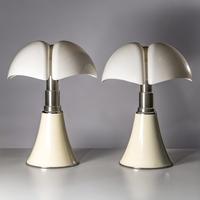 Gae Aulenti (Italian, 1927–2012) — Pair of Pipistrello Lamps, model 620, c. 1968 for Martinelli-Luce