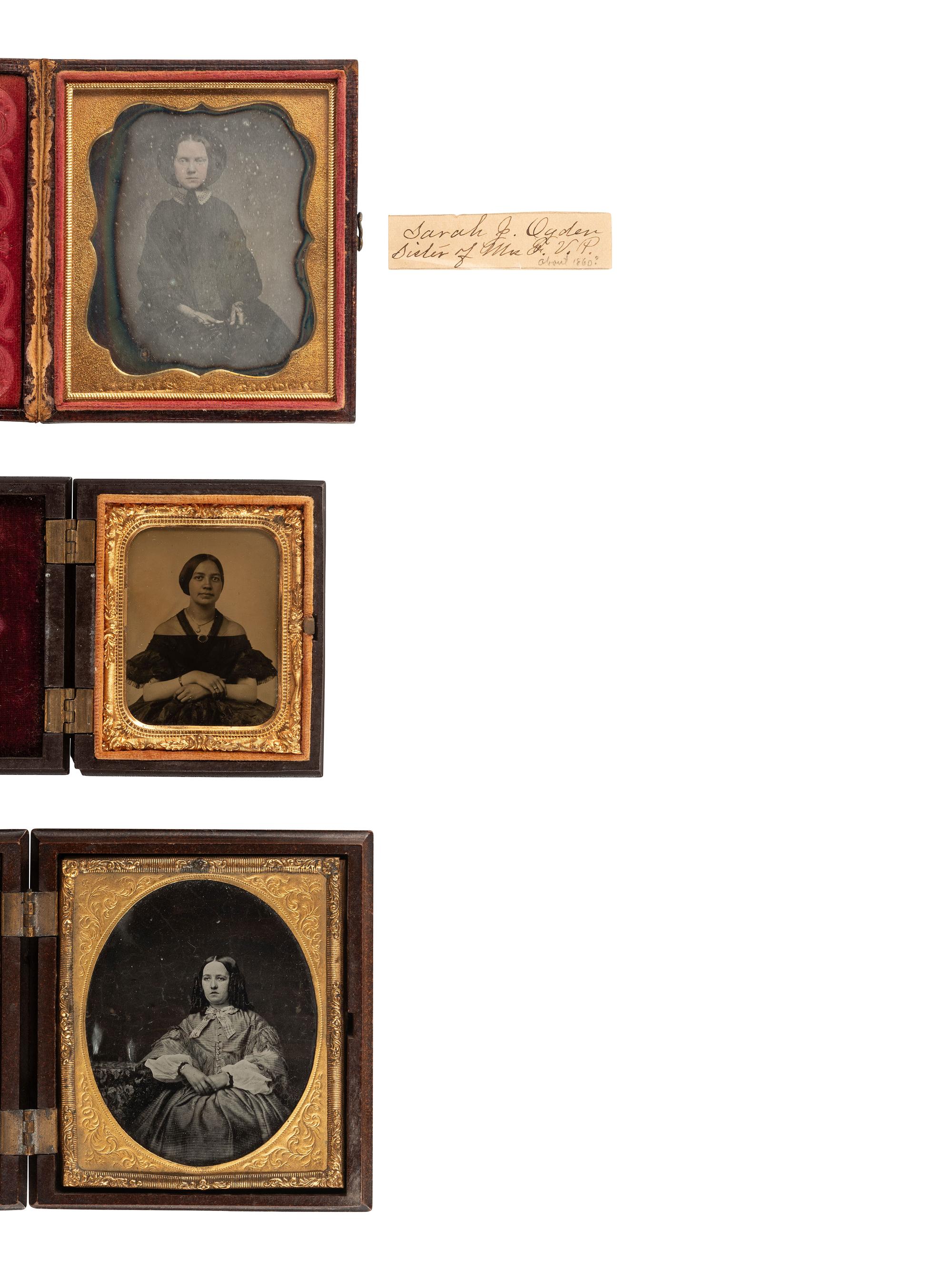 [EARLY PHOTOGRAPHY]. 6 cased images of young women incl. an identified daguerreotype by A.J. BEALS.