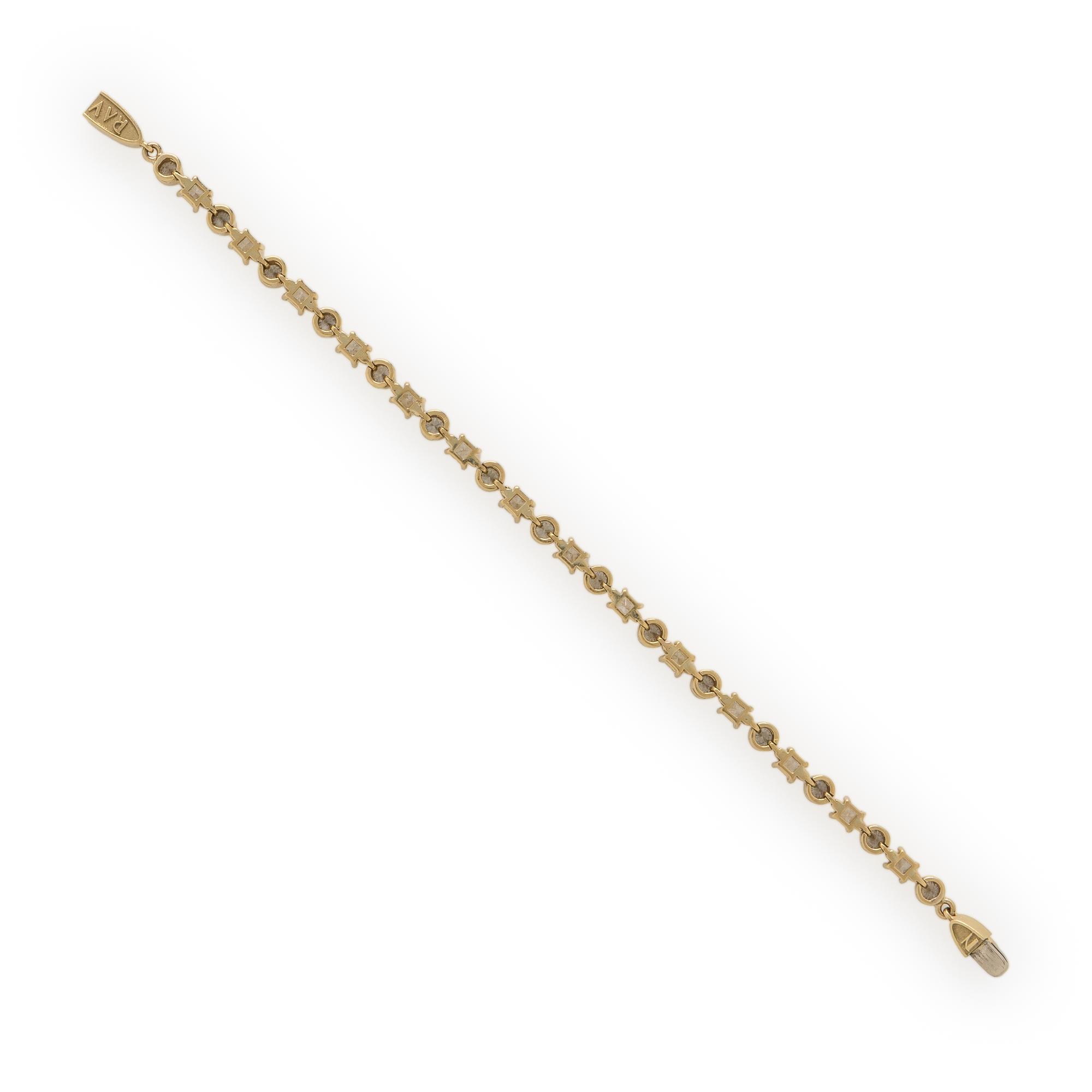 House of Ravn, 'Orion's Tennis', Diamond and Yellow Gold Bracelet