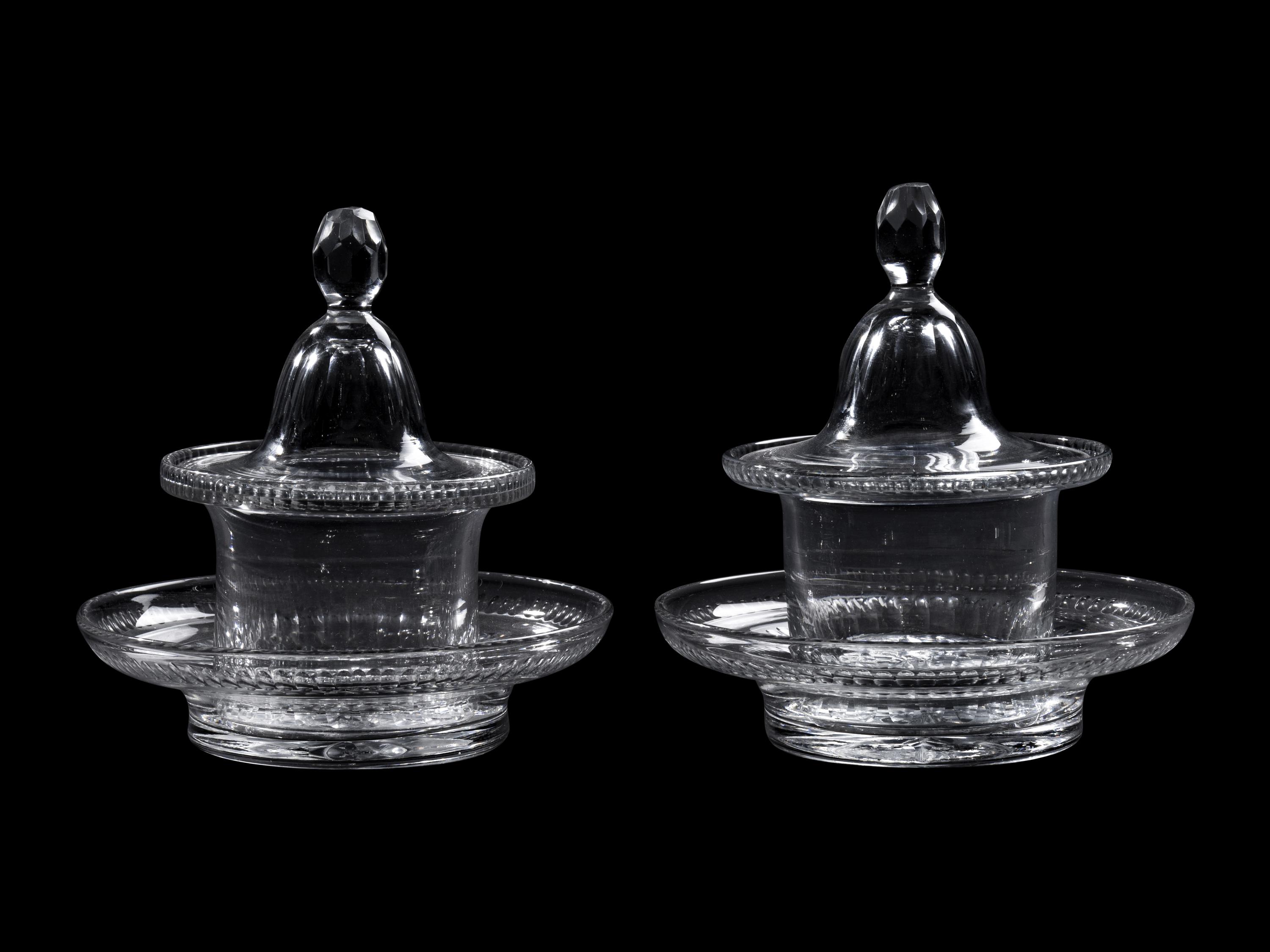 A Pair of Anglo-Irish Cut Glass Jars