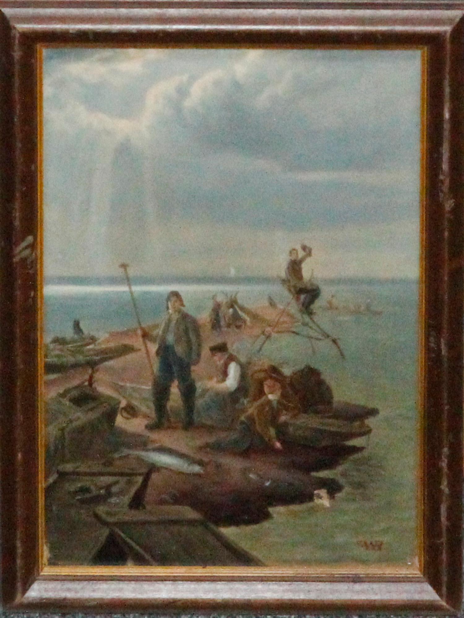 Frederick Billing, (American, 1835-1914), Fisherman