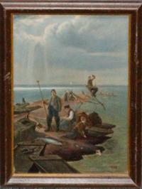 Frederick Billing, (American, 1835-1914), Fisherman