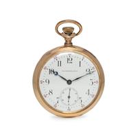 J.E. CALDWELL & CO., 14K YELLOW GOLD OPEN FACE POCKET WATCH