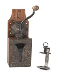 A Bell Cast Iron Wall Mount Coffee Grinder