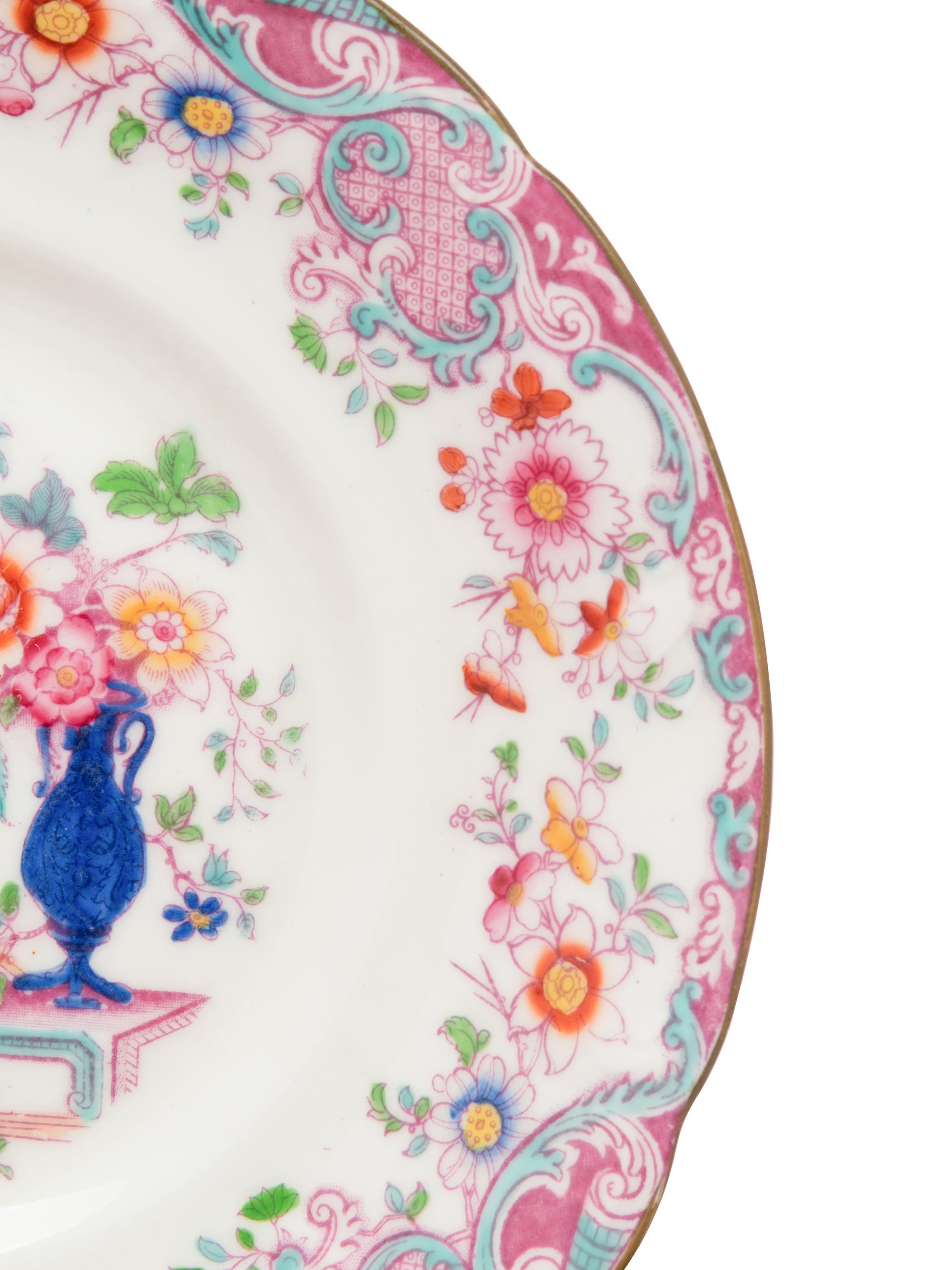 A Derby Transfer-Decorated Ironstone Dinner Service