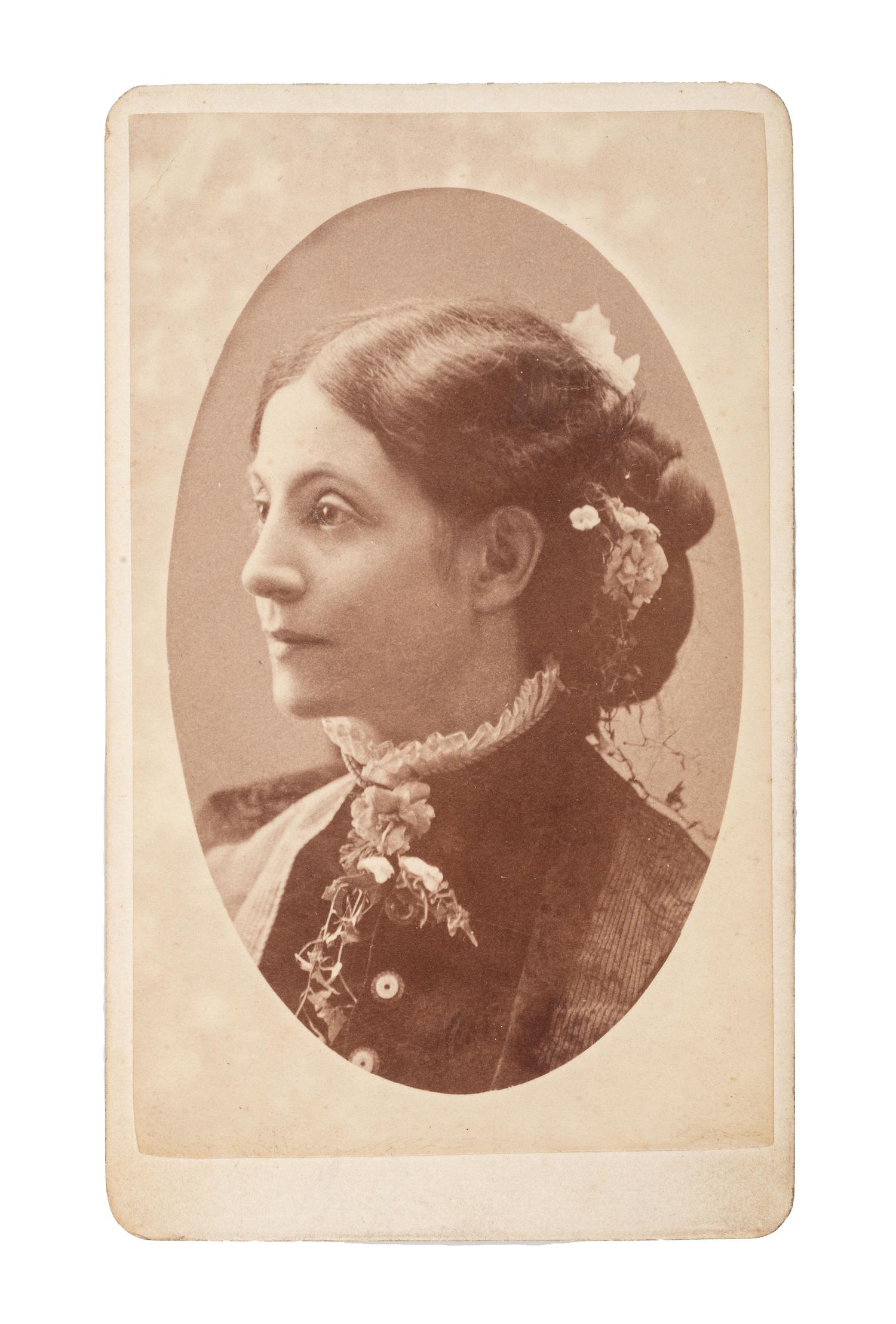[SLAVERY & ABOLITION]. CDV portrait of Helen Pitts Douglass. Ca 1880.