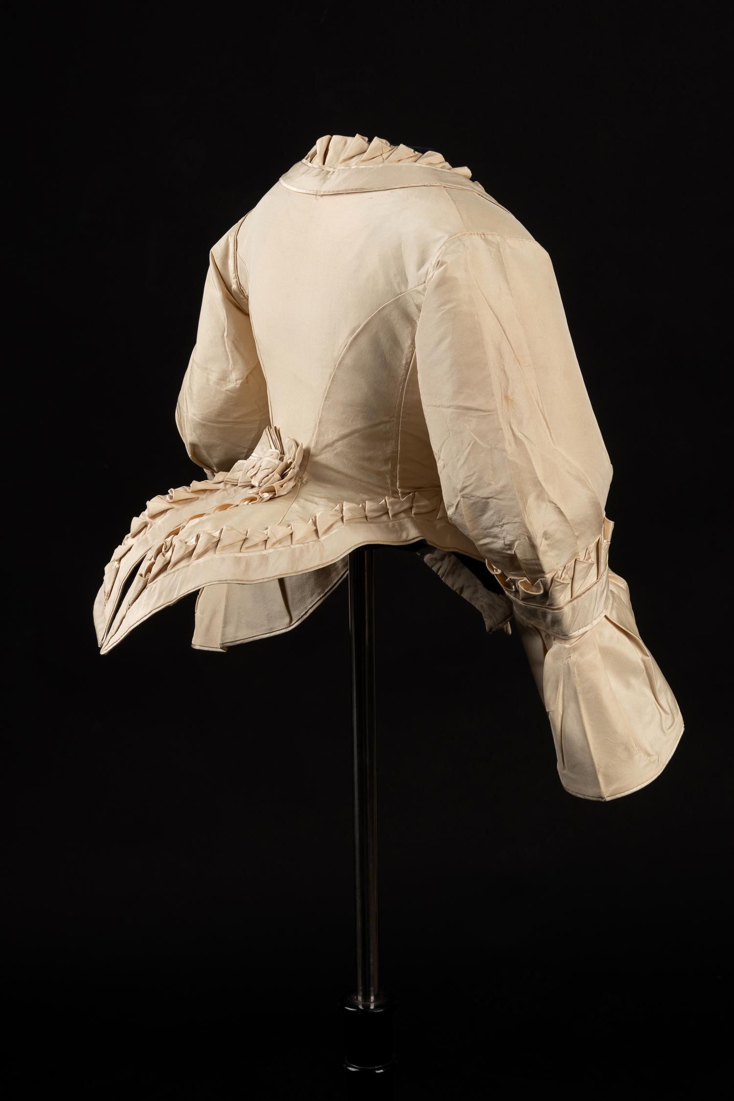 Two Silk Evening Bodices, 1870s