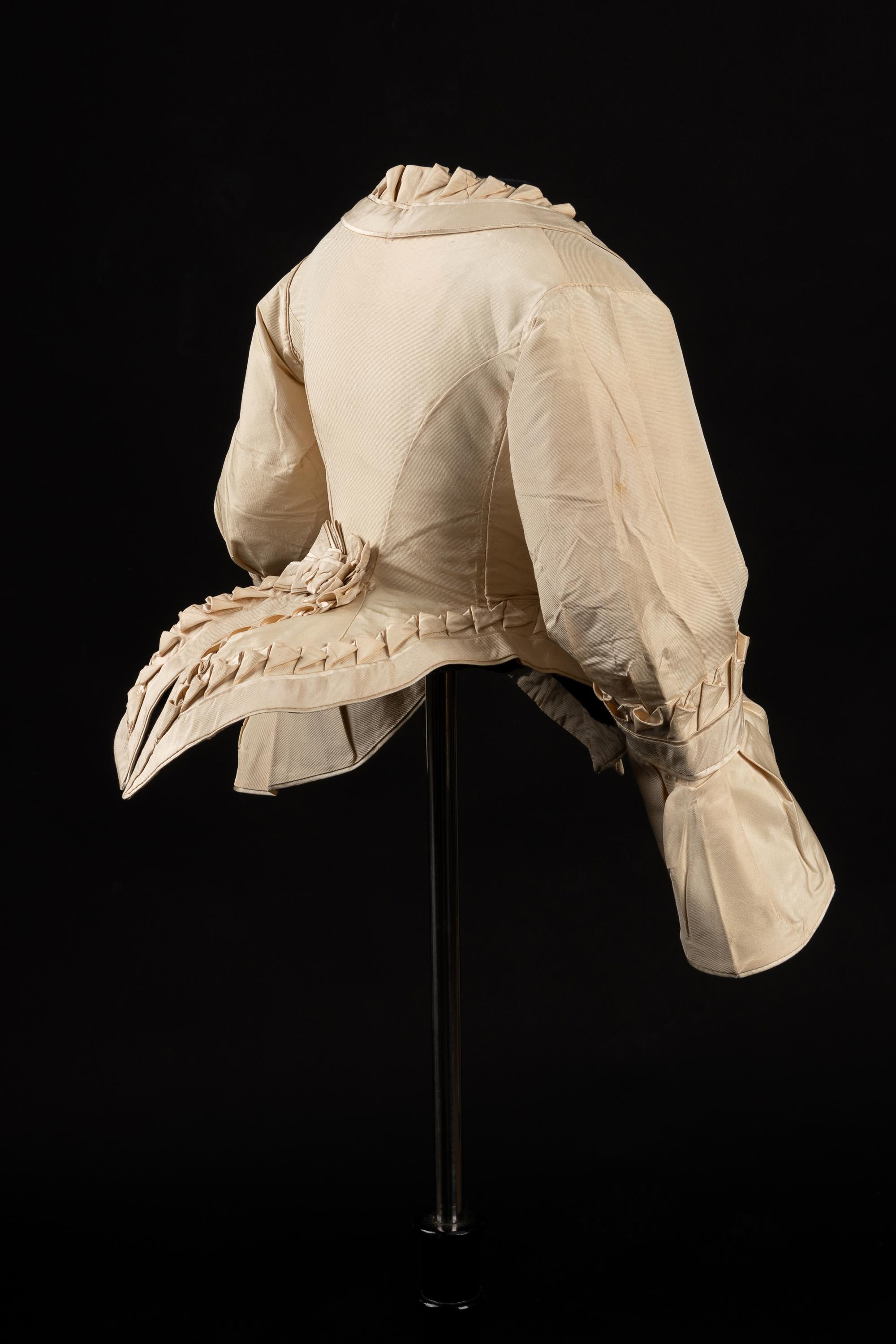 Two Silk Evening Bodices, 1870s