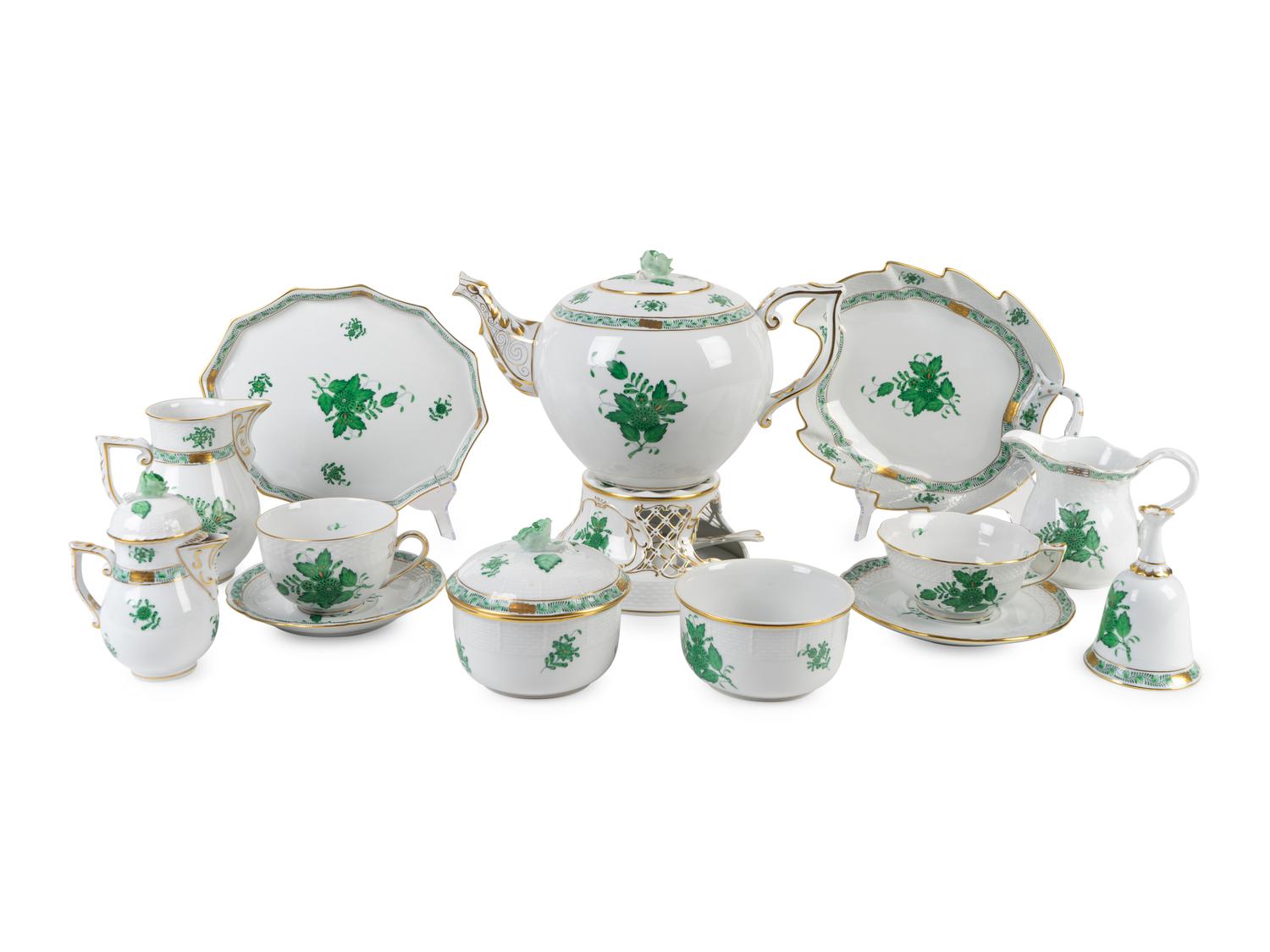 A 114-Piece Herend Porcelain Partial Dinner Service — 20TH CENTURY