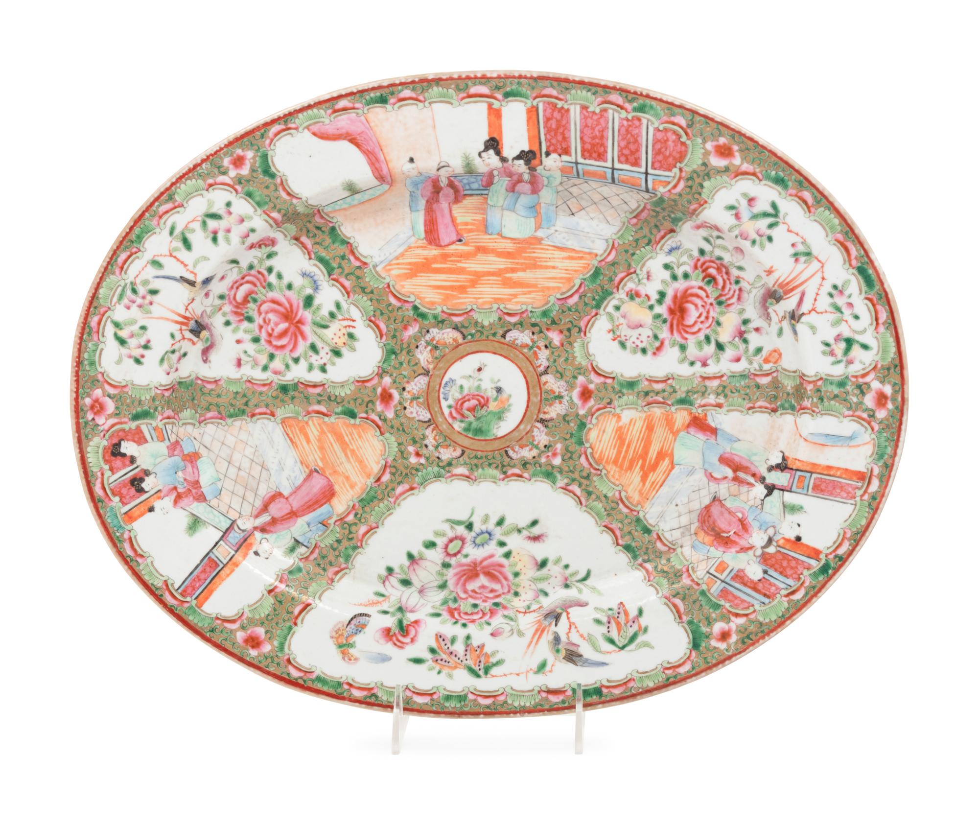 A Rose Medallion Porcelain Platter