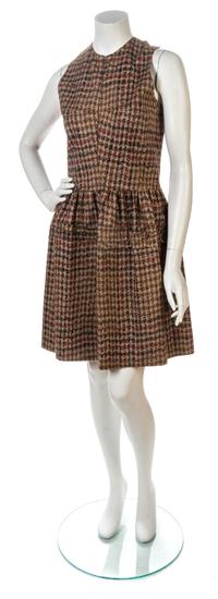 A Junya Watanabe Brown Harris Tweed Dress, Size M.