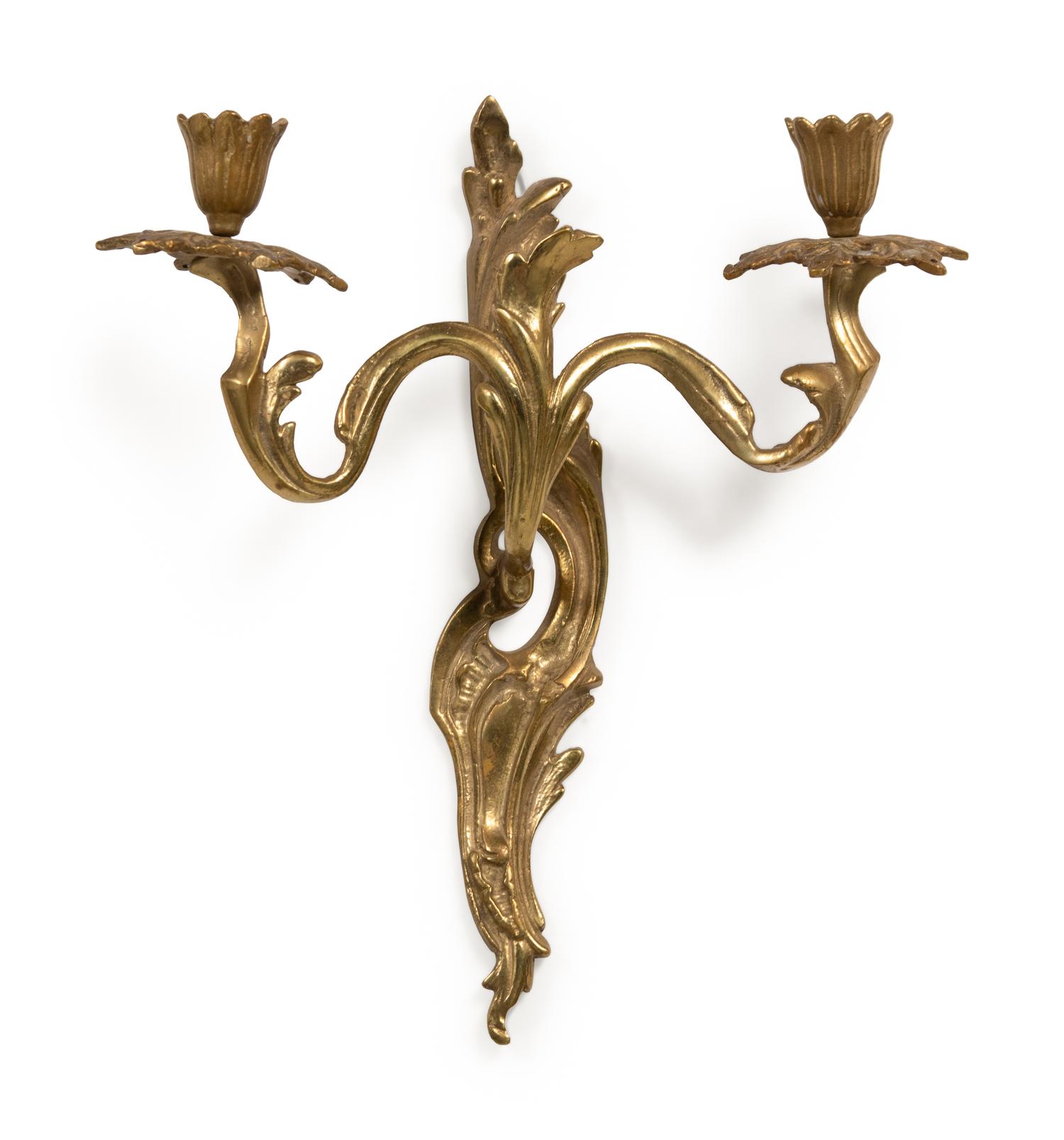 Two Pairs of Gilt Metal Sconces