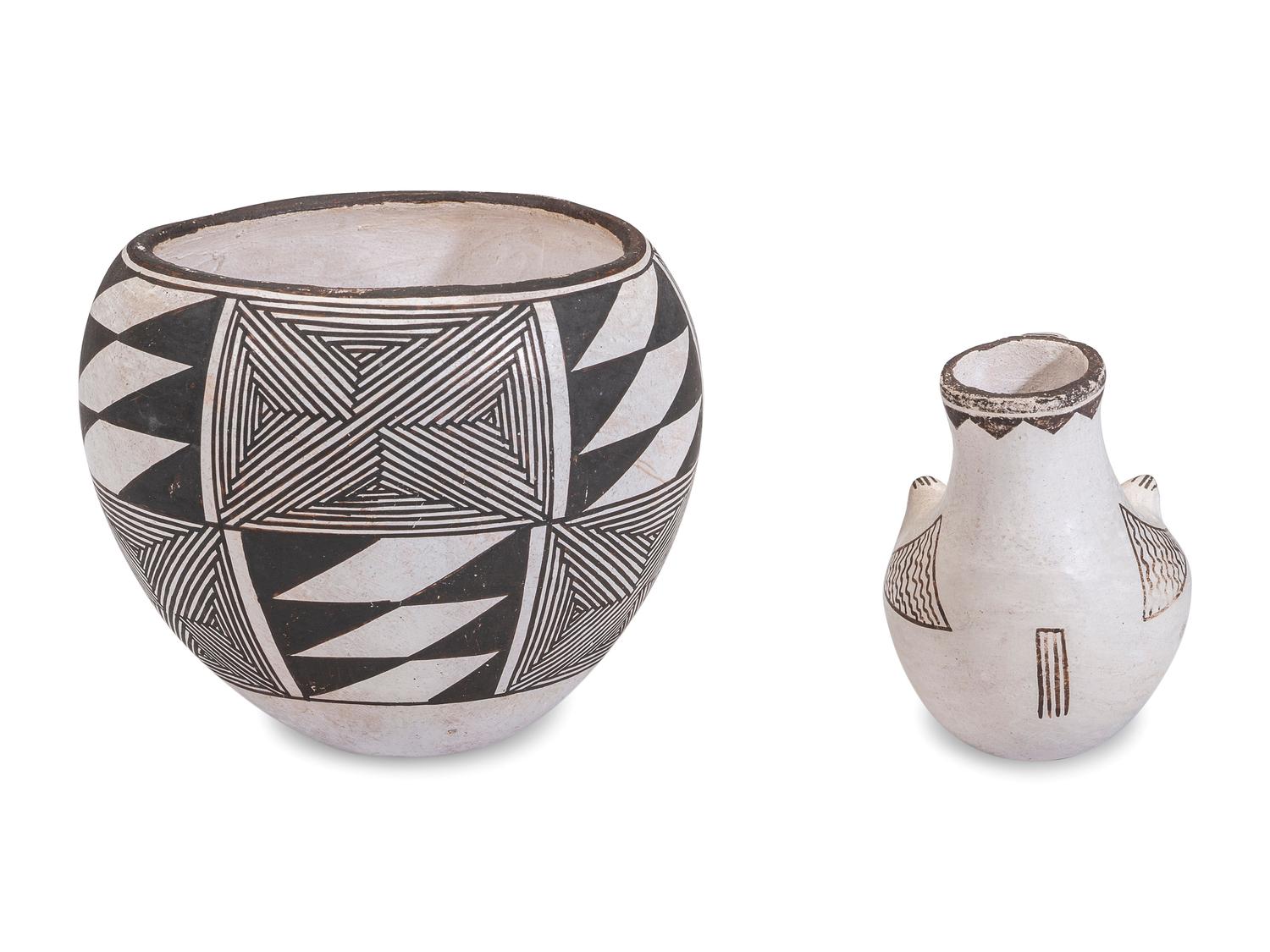 Black-on-White Pottery