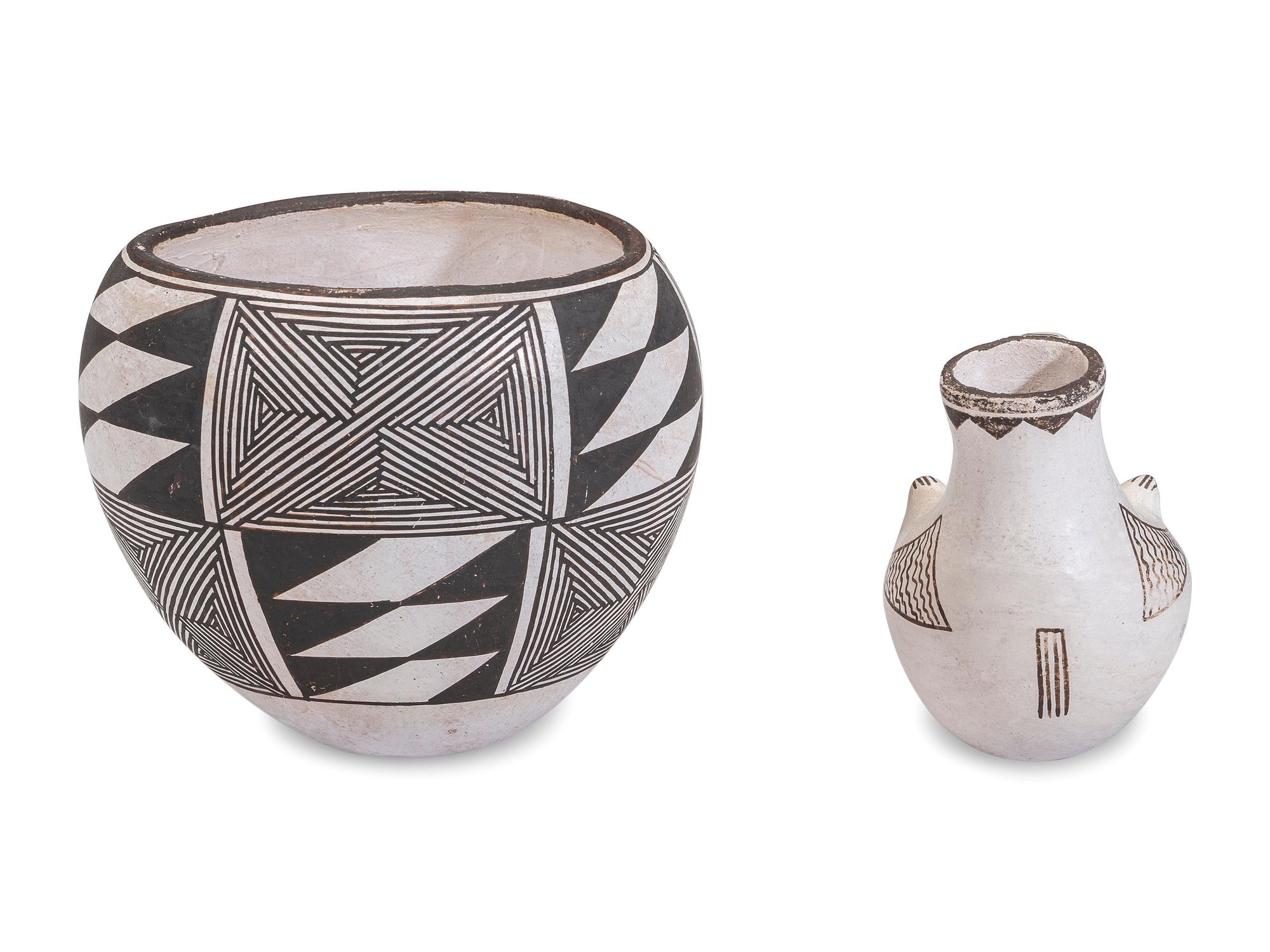 Black-on-White Pottery