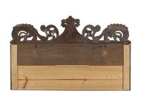 A Continental Carved and Parcel Gilt Wood Upholstered Headboard