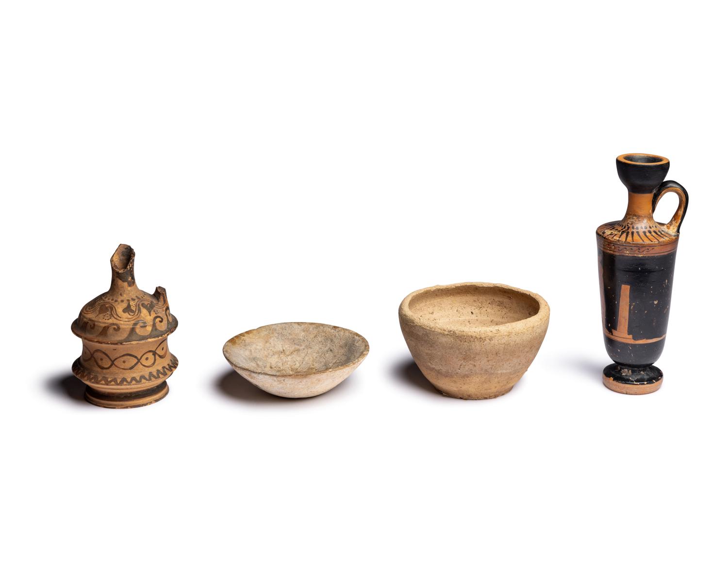 Four Greek Terracotta Vessels