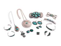 Navajo and Zuni Silver and Turquoise Jewelry