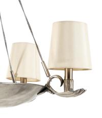 A Contemporary Pewter Five-Light Chandelier