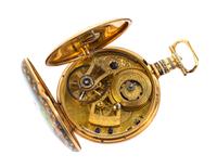 An Exceptional Gold and Polychrome Enamel Open Face Pocket Watch Made For the Chinese Market WILLIAM ILBERY, EARLY 19TH CENTURY, LONDON — WILLIAM ILBERY, EARLY 19TH CENTURY, LONDON, NO.6645