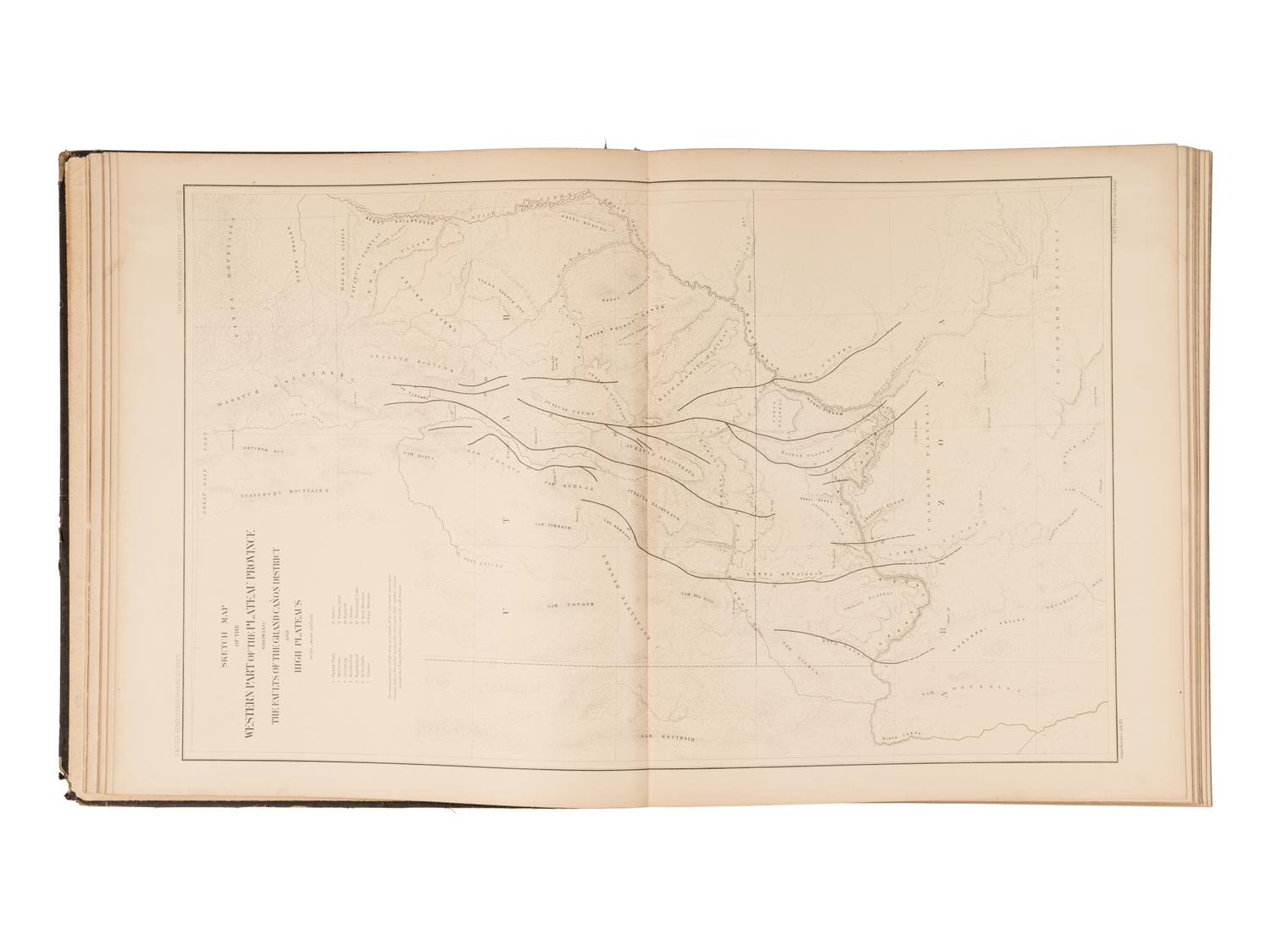 [ATLAS] -- DUTTON, Clarence Edward, Capt. Atlas to Accompany the Monograph on the Tertiary History of the Grand Canon District . Washington, 1883.