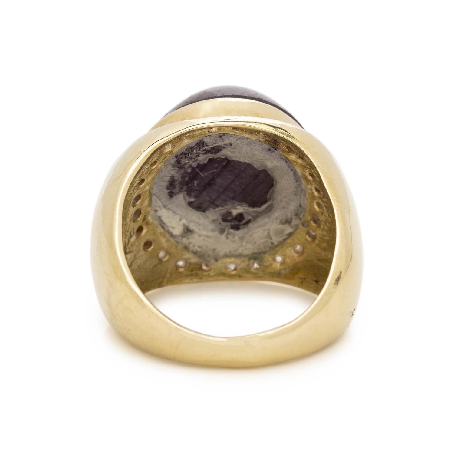 STAR RUBY AND DIAMOND RING
