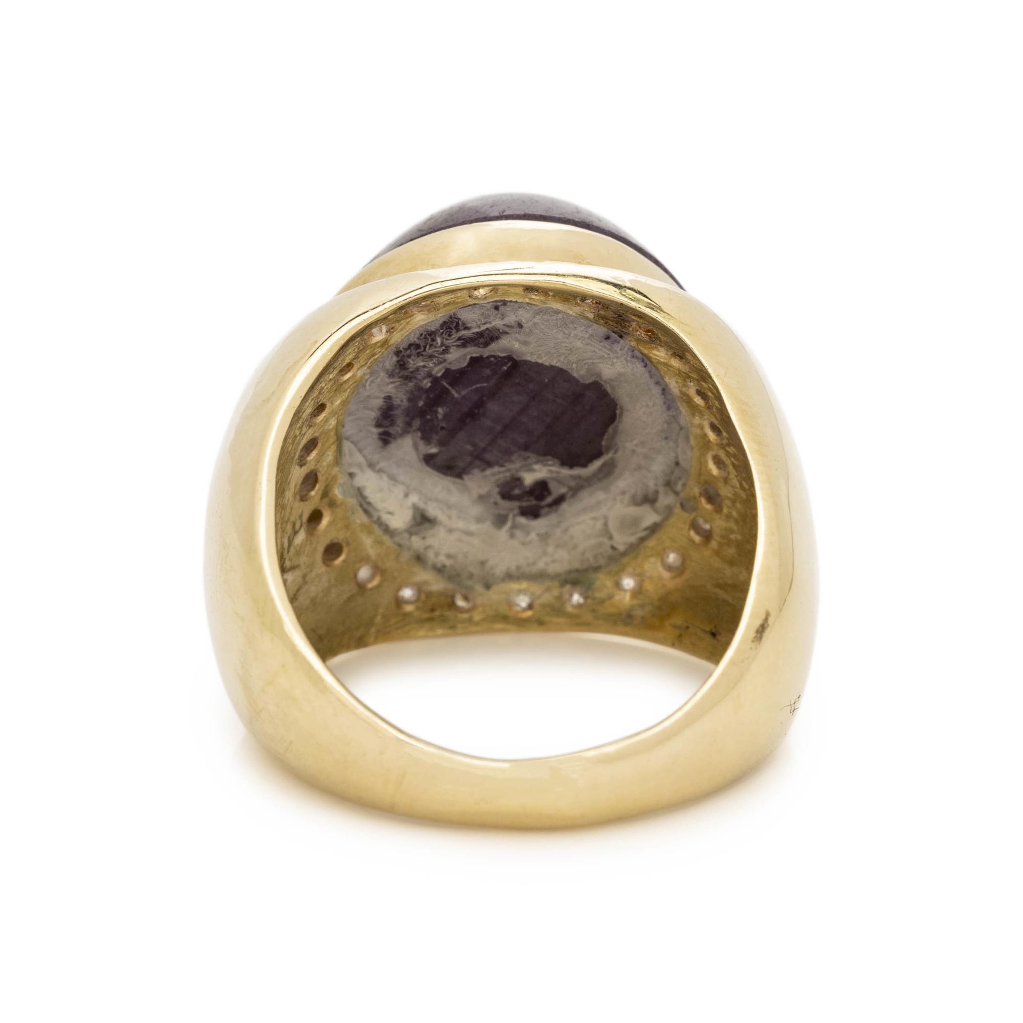 STAR RUBY AND DIAMOND RING