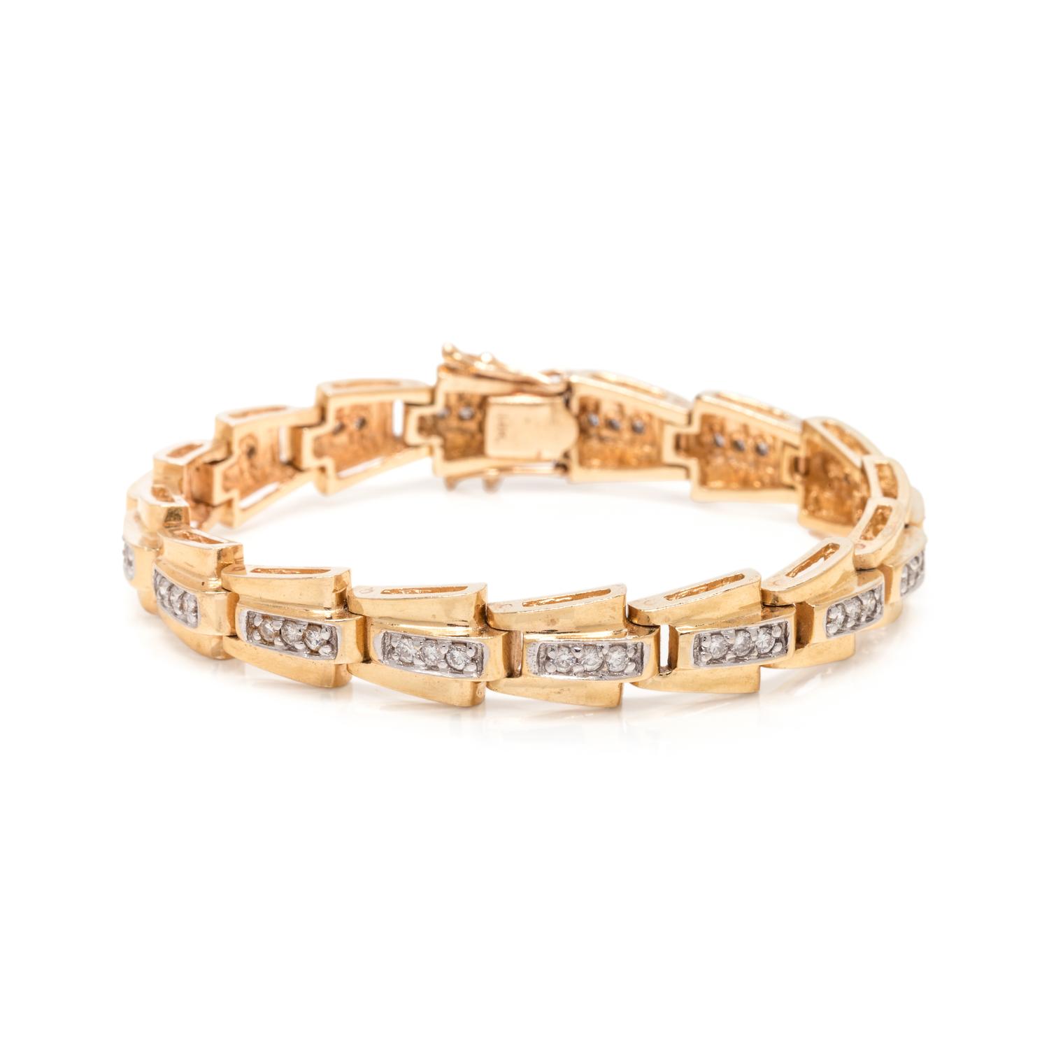 BICOLOR GOLD AND DIAMOND BRACELET
