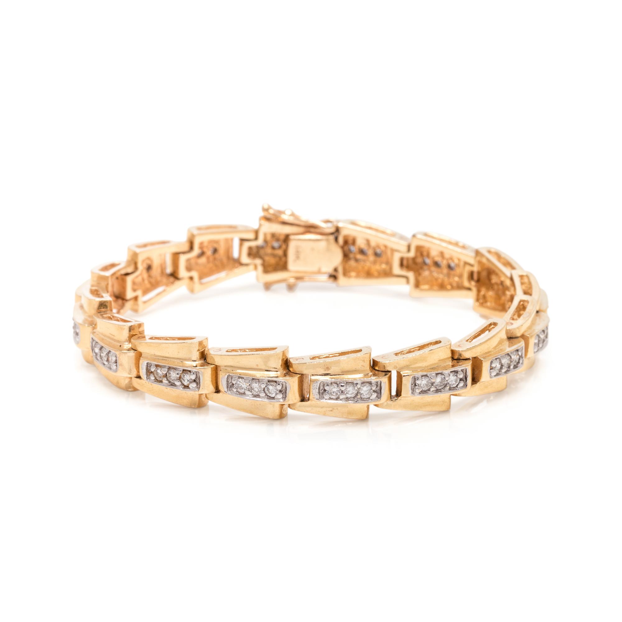 BICOLOR GOLD AND DIAMOND BRACELET