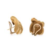 KIESELSTEIN-CORD, YELLOW GOLD 'SCROLL' EARRINGS