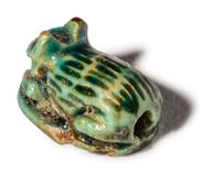 Four Egyptian Faience and Jasper Hedgehog Scaraboids