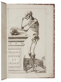 [VESALIUS]. [BONAVERA, Domenico (1653-1731). Notomie de Titiano. Bologna, c. 1670].