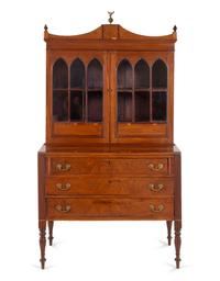 A Federal Mahogany Secretary Bookcase