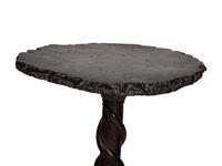 A Folk Art Carved Rootwood and Burlwood Snake and Turtle Pedestal