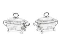 A Pair of George III Silver Sauce Tureens