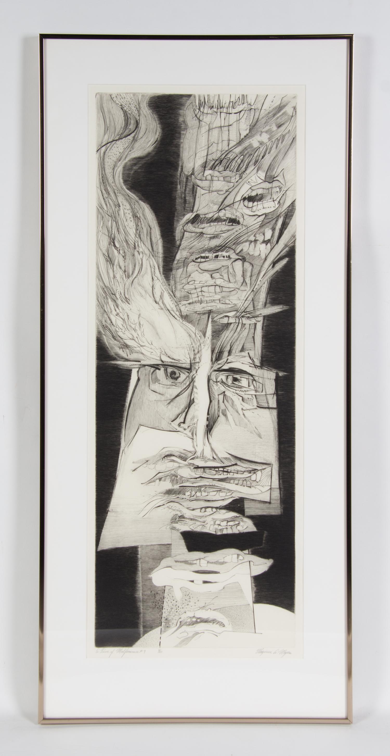 Virginia A. Meyers, (American, b. 1927), Time of Malfeasance, c. 1970 (portfolio of 21)
