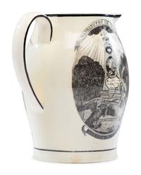 A Liverpool Transfer-Printed Creamware 'Washington In Glory, America in Tears' Pitcher