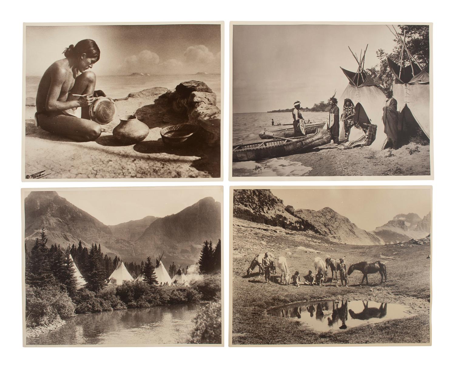 [NATIVE AMERICANS]. REED, Roland (1864-1934), photographer. A group of 32 photographs, including a selection of images from "Roland Reed's Indian Pictures."