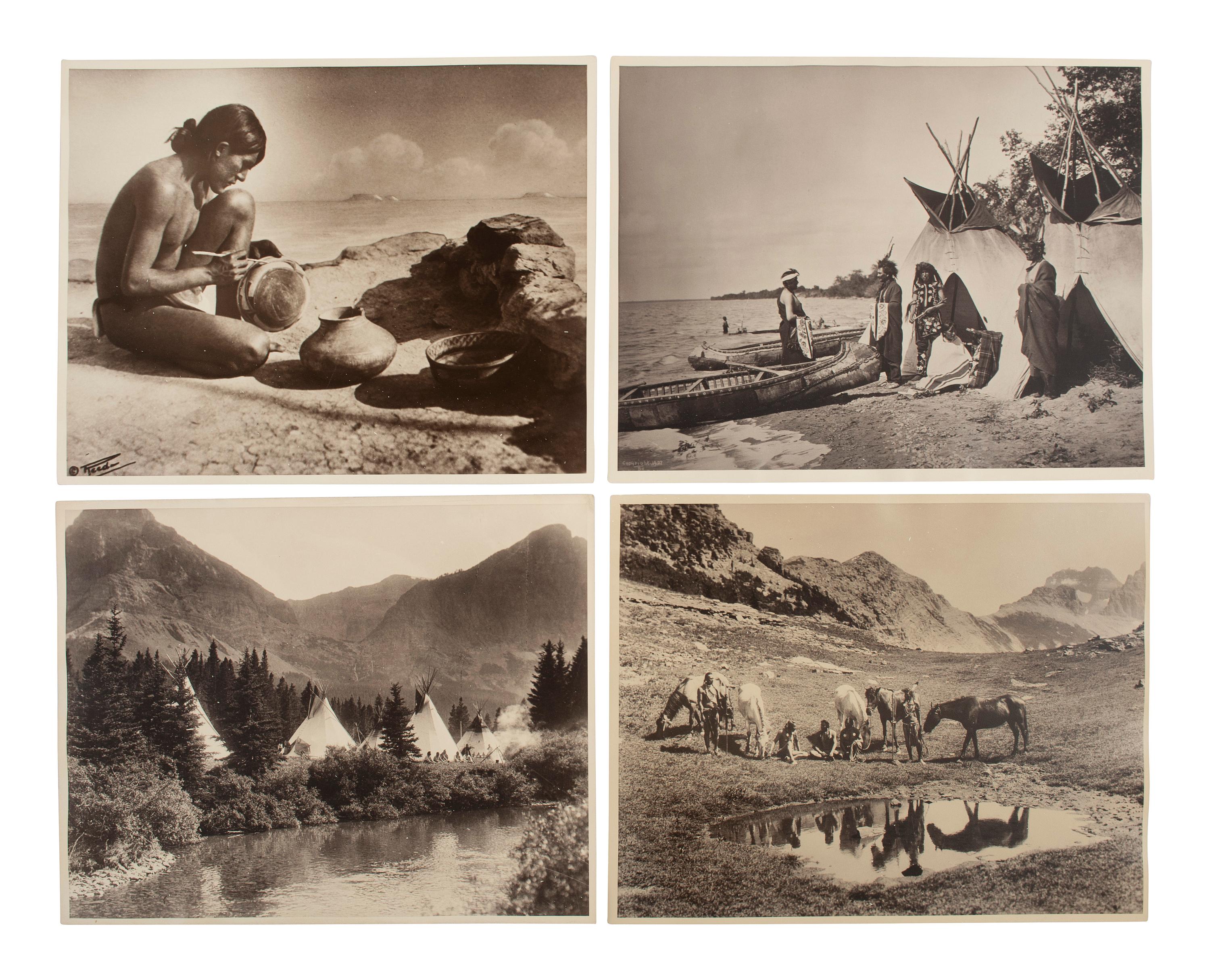 [NATIVE AMERICANS]. REED, Roland (1864-1934), photographer. A group of 32 photographs, including a selection of images from "Roland Reed's Indian Pictures."