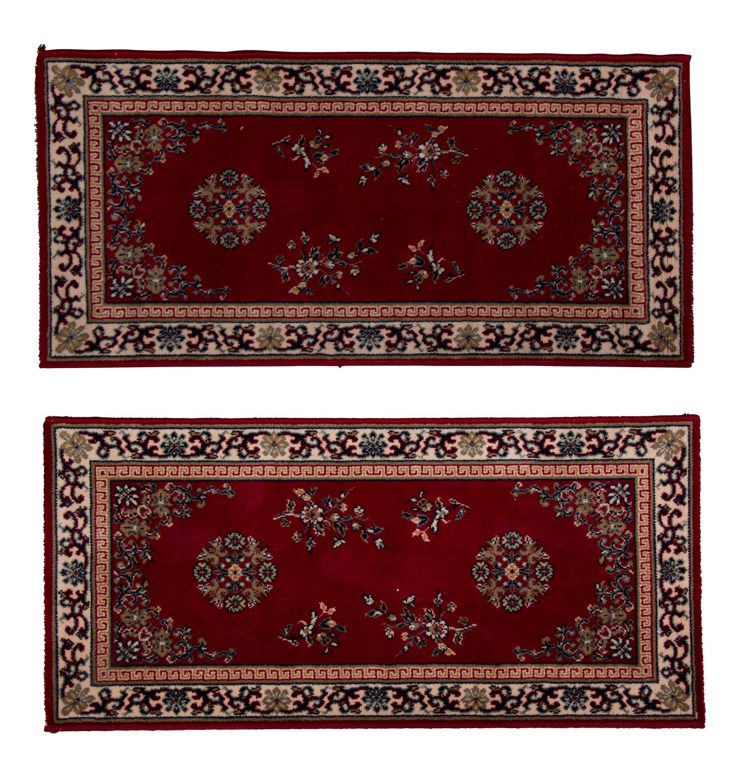 A Pair of American Wool Rugs 4 feet 6 inches x 2 feet 2 inches. — LATE 20TH CENTURY